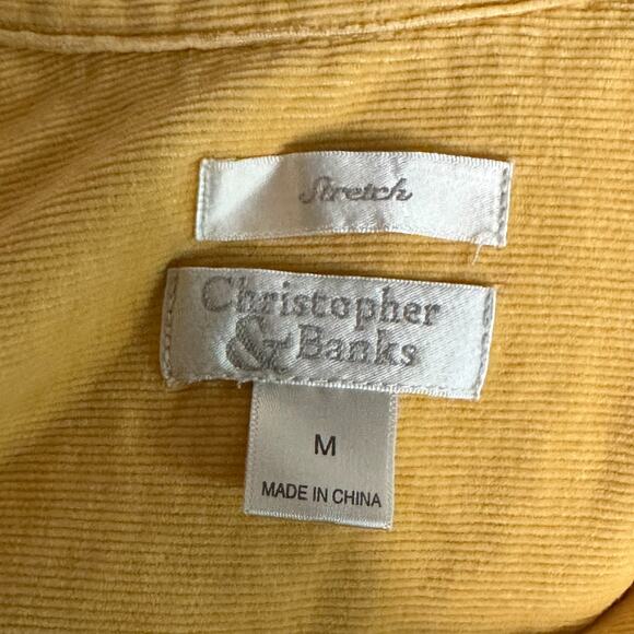 Christopher & Banks Women’s Yellow Corduroy Jacket, Medium, Pre-owned - Picture 4 of 6